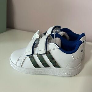 Adidas Kids White and Camouflage Sneakers